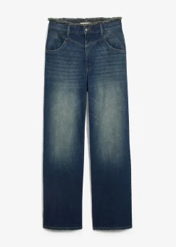 Jean droit, taille haute
