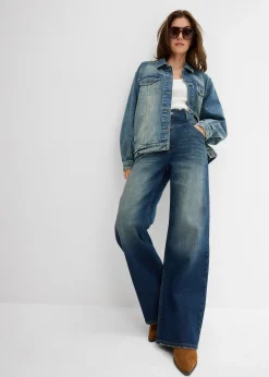 Jean droit, taille haute