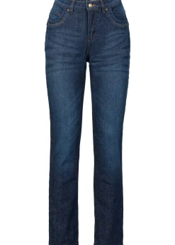 Jean droit taille haute, thermique