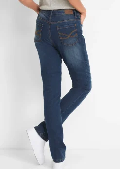 Jean droit taille haute, thermique