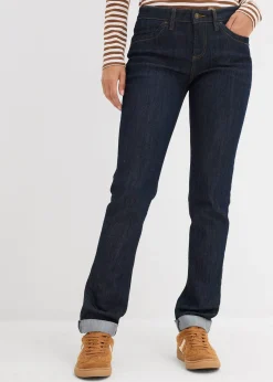Jean droit taille mi-haute, extensible