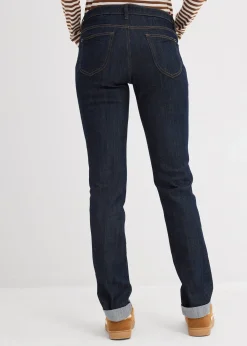 Jean droit taille mi-haute, extensible