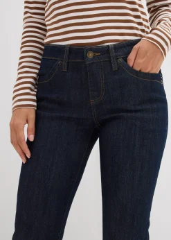 Jean droit taille mi-haute, extensible