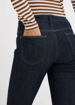 Jean droit taille mi-haute, extensible