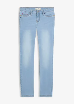 Jean droit taille mi-haute, extensible