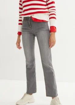 Jean droit taille mi-haute, extensible