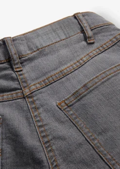 Jean droit taille mi-haute, extensible