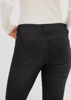 Jean droit taille mi-haute, extensible