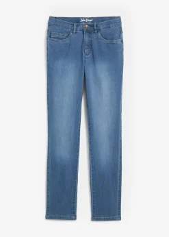 Jean droit taille mi-haute, extensible