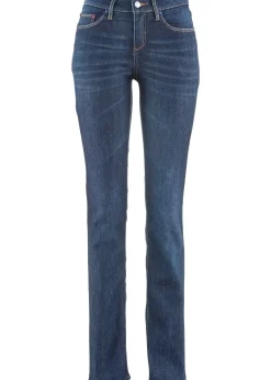 Jean droit taille mi-haute, extensible