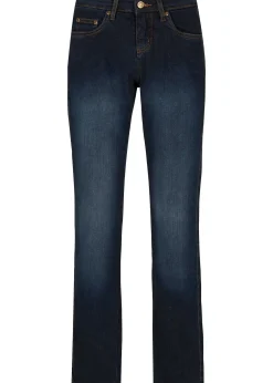 Jean droit taille mi-haute, extensible