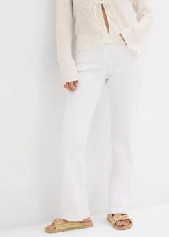 Jean droit taille mi-haute, extensible