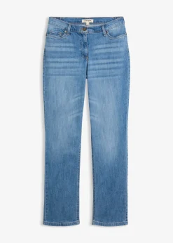 Jean droit taille mi-haute et élastiquée