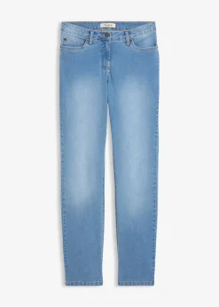 Jean droit taille mi-haute, extensible