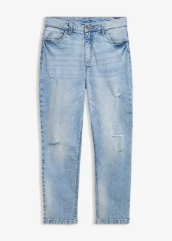 Jean droit taille mi-haute, raccourci