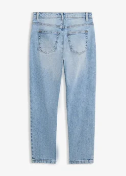 Jean droit taille mi-haute, raccourci