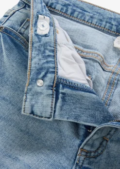 Jean droit taille mi-haute, raccourci
