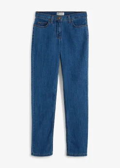 Jean droit taille mi-haute, extensible