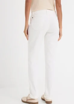 Jean droit taille mi-haute, extensible