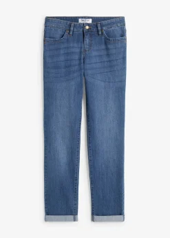 Jean droit taille mi-haute, extensible
