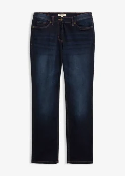 Jean droit taille mi-haute et élastiquée