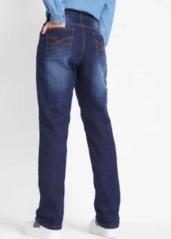 Jean droit taille mi-haute, thermique