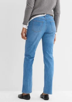 Jean droit taille mi-haute, extensible