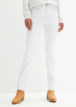 Jean droit taille mi-haute, extensible