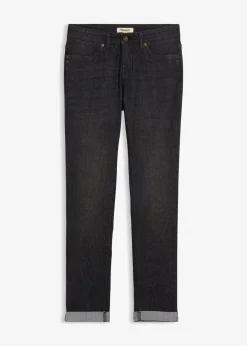 Jean droit taille mi-haute, extensible