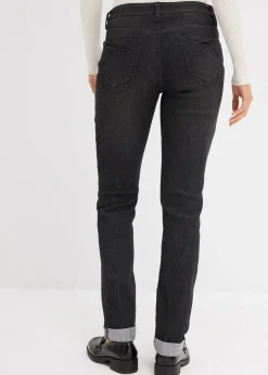 Jean droit taille mi-haute, extensible