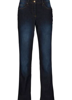 Jean droit taille mi-haute, extensible