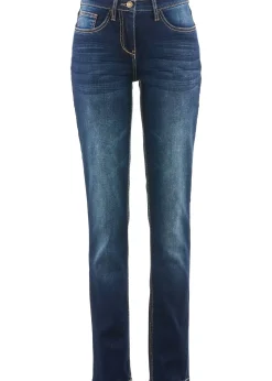 Jean droit taille mi-haute, extensible