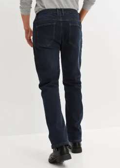 Jean extensible loose, taille élastiquée, doublure chaude, droit