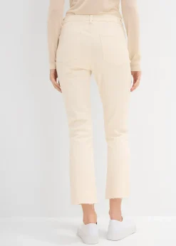 Jean flare taille haute, cropped
