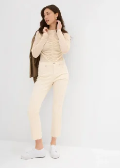 Jean flare taille haute, cropped