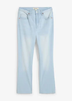 Jean flare taille haute, cropped