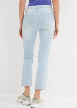 Jean flare taille haute, cropped