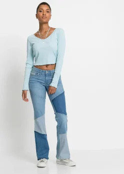 Jean flare taille mi-haute