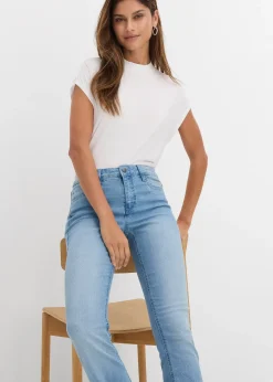 Jean flare taille mi-haute, extensible