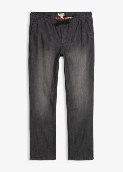 Jean jogger avec doublure thermique en flanelle, droit