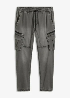 Jean jogger regular à taille extensible, droit