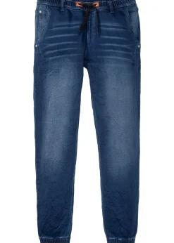 Jean jogger regular à taille extensible, droit