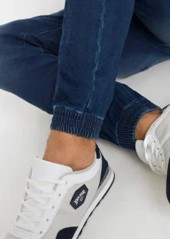 Jean jogger regular à taille extensible, droit