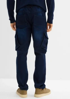 Jean jogger regular à taille extensible, droit