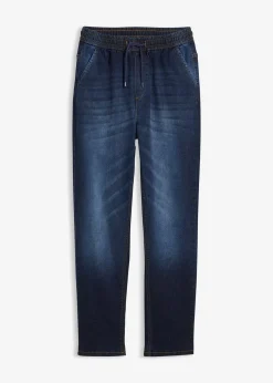 Jean jogger regular avec doublure jersey thermique, droit