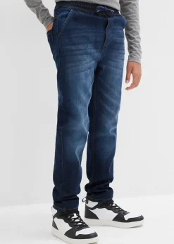 Jean jogger regular avec doublure jersey thermique, droit