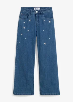 Jean large à broderie pour filles