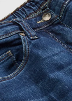 Jean large à taille mi-haute élastiquée