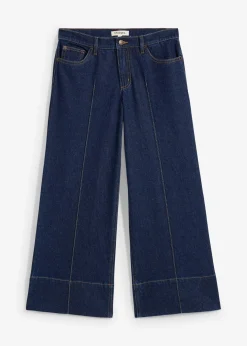 Jean large cropped taille mi-haute