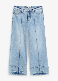 Jean large cropped taille mi-haute